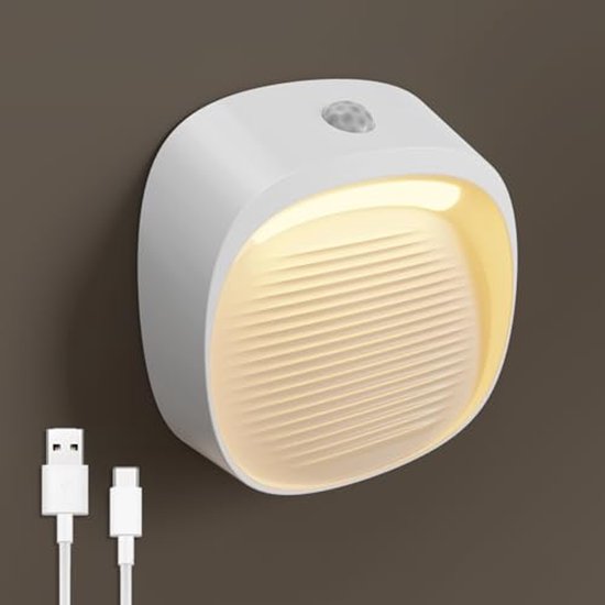 Accu-traplicht met Bewegingssensor | LED Nachtlampje | Draadloze Wandlamp | Warmwit | Sensor Trapverlichting