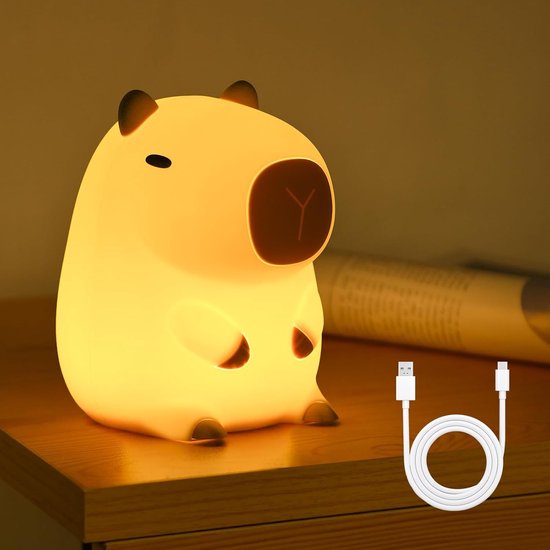ACEP Capybara lampje - Capibara - USB - Capybara lamp - Kinderlamp - Kinderkamer accessoires - Kinderkamer decoratie - Lampjes
