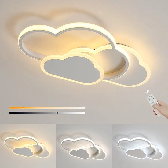 ACEP Nachtlamp - Nachtlampje kinderen - Plafondlampen - 32W - Dimbaar - Op afstandbediening - Wolk - Lamp slaapkamer - Plafonniere van ACEP