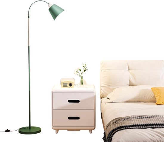 AHD® Booglamp - Vloerlamp - Lampenkap - Booglampen Dimbaar - Booglampen Staand Vloerlamp - Groen - 33cm x 29cm x 18cm van ahd