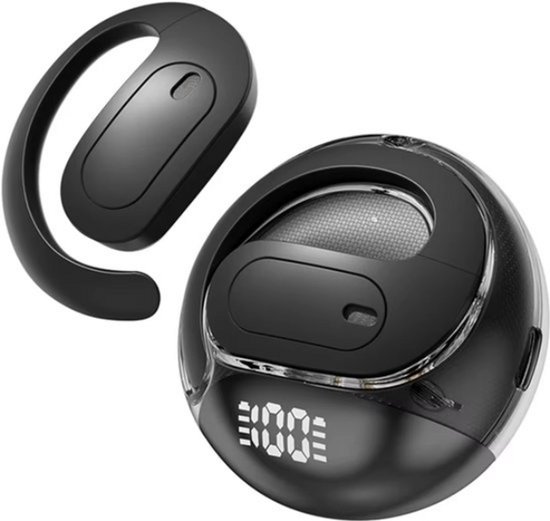 AI Vertaal Oordopjes Bluetooth 5.4 – Draadloze Sport Oordopjes met Realtime Spraakvertaling, 3D HiFi Stereo Geluid, Ingebouwde Microfoon, Waterdichte Headset voor Reizen, Werk, Studie en Taalvertaling- Zwart
