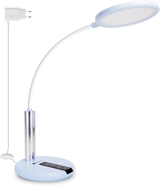Aigostar 10Z1L - Bureaulamp LED Dimbaar - 3 Kleuren licht - Leeslamp - Tafellamp - Touch Control - Wit en Warm Licht - 3.000 K tot 6.500 K