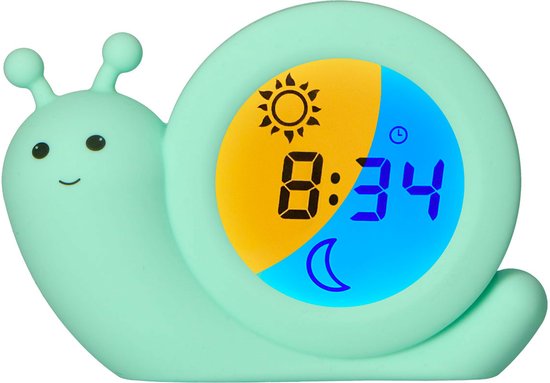Alecto Baby BC110GN SIMON - Slaaptrainer - Nachtlampje - Kinderwekker - Groen van Alecto Baby