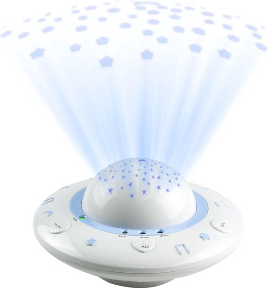 Alecto Baby Projector - Rustgevende Slaapliedjes - Babyprojector met Muziek - BC-125 - Wit van Alecto