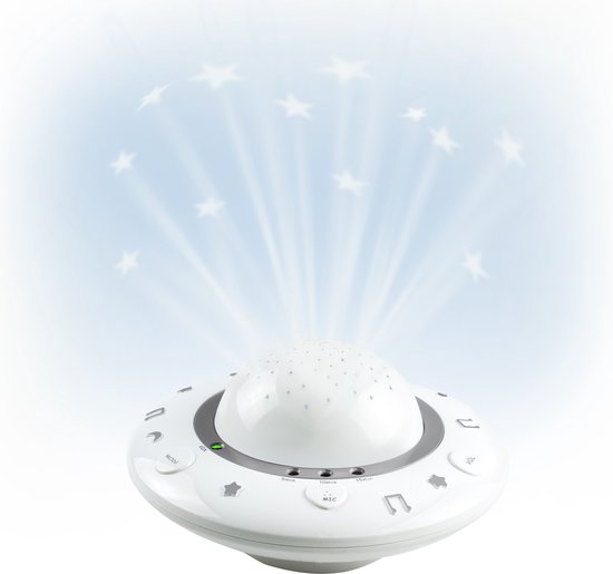 Alecto Baby Projector - Rustgevende Slaapliedjes - Babyprojector met Muziek - BC-125GS - Grijs van Alecto