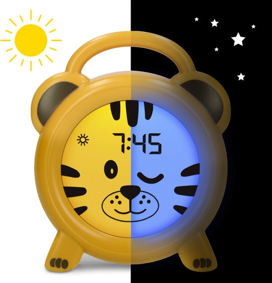 Alecto BC100TIGER - Slaaptrainer voor kinderen - Kinderwekker met Nachtlamp - Tiger van Alecto