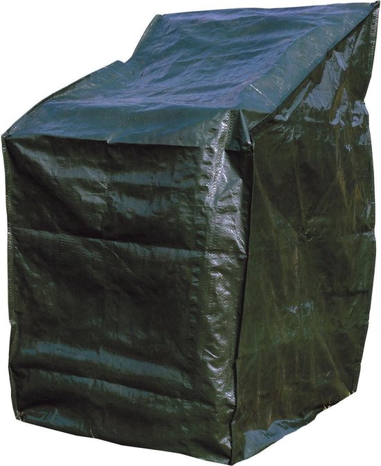 AllSeasons Cover beschermhoes - stapelstoelen 66x66x128/88 cm - 1 stuk - grijs en UV-bestendig van AllSeasons Covers