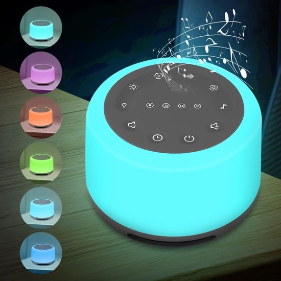 Allvia® White Noise Machine - White Noise - Numsy White Noise - Wit - 11cm x 11cm x 10cm