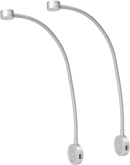AMA® Bedlampjes Hoofdbord – Nachtlampjes – Lamp - Dimbaar – Aluminium