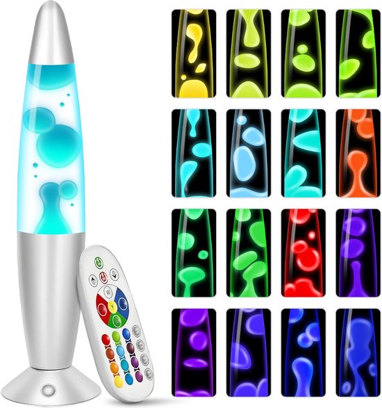 AMA® Lavalamp voor Kinderen - Lavalampen - Lavalamp - Wit - 8x8x34cm