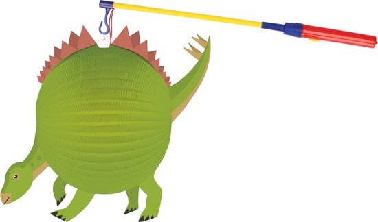 Amscan - Sint Maarten lampionstokje set met Dinosaurus lampion 25 cm