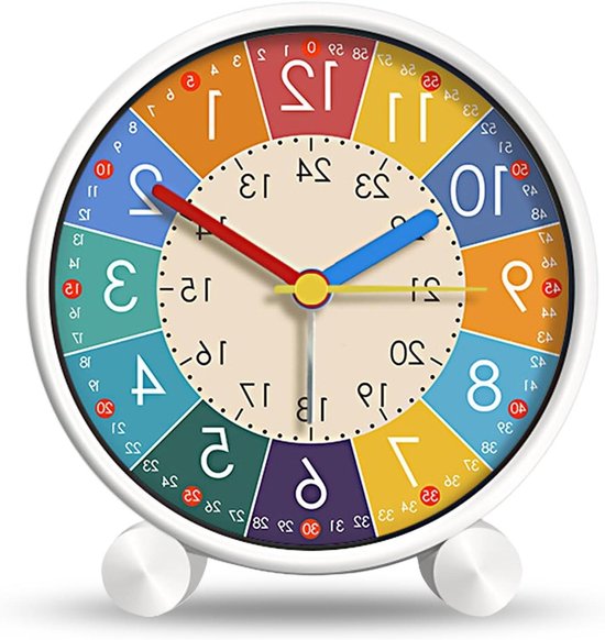 Analoge kinderwekker zonder tikgeluid voor jongens en meisjes - ideaal voor beginners van Merkloos