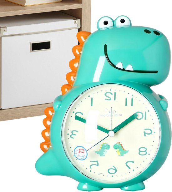 Analoge wekker - Kinderwekker dier - Tijd leren - Interactieve spraak - 188 cm breed - Groen