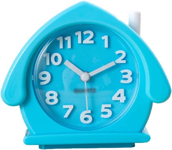 Analoge Wekker - Kinderwekker Tafelklok - Nachtlampje Bedtijd - Stille Klok - Blauw