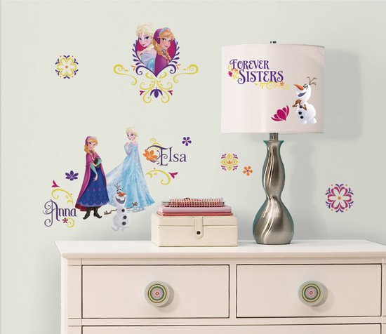 Anna & Elsa Frozen muurstickers van Plakkers