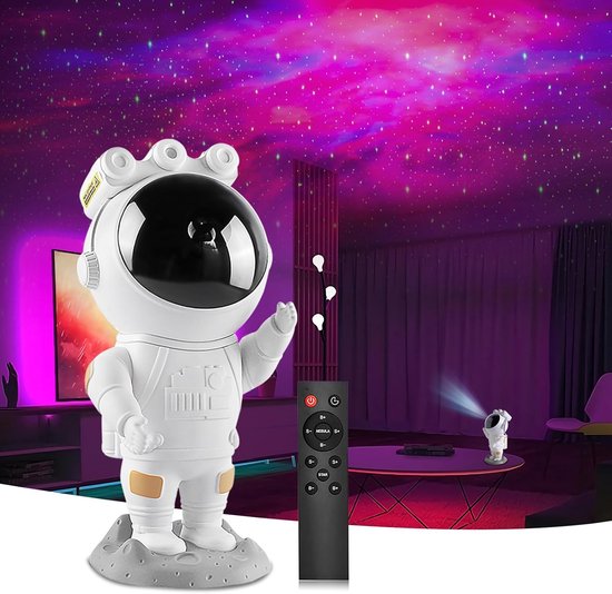 Astronaut LED Galaxy Projector Starry Night Light Astronaut Star Projector met timer en afstandsbediening Nebula voor slaapkamer en plafondprojector Geschenken voor kinderen en volwassenen van Merkloos