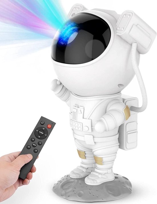 Astronaut Projector - Galaxy Lamp - Slaapkamer Sfeer - 7 Nevel Effecten - 360 Graden Draaibaar - Wit