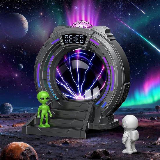 Astronaut Projector - Nachtlamp Ruimte - Kamerdecoratie Kinderen - Met Witte Ruis - 1 stuk - Grijs