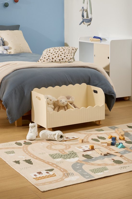 Atmosphera Kids Bouli Opbergkist - 60x36x30cm - Beige van Atmosphera