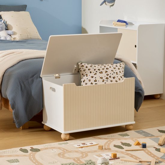Atmosphera Kids Bouli Speelgoedkist - 60x36x42cm - Beige