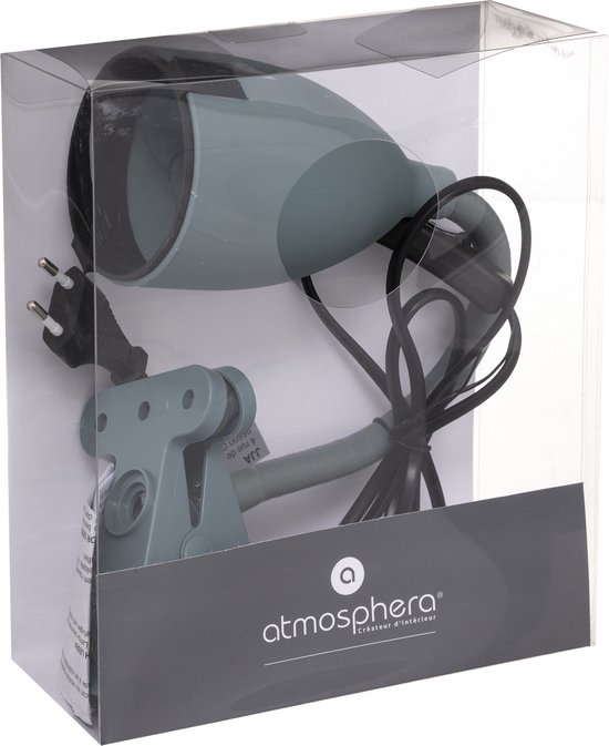 Atmosphera klem bureaulampje - Design Light Classic - jade groen - H43 cm - Leeslamp
