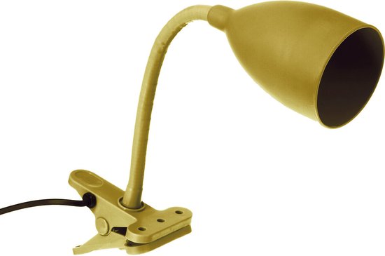 Atmosphera klem bureaulampje - Design Light Classic - okergeel - H43 cm - Leeslamp van Atmosphera