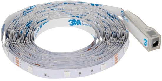 Atmosphera LED Strip met afstand bediening - 500 cm - op batterij - gekleurde of witte lampjes - slaapkamer - podium