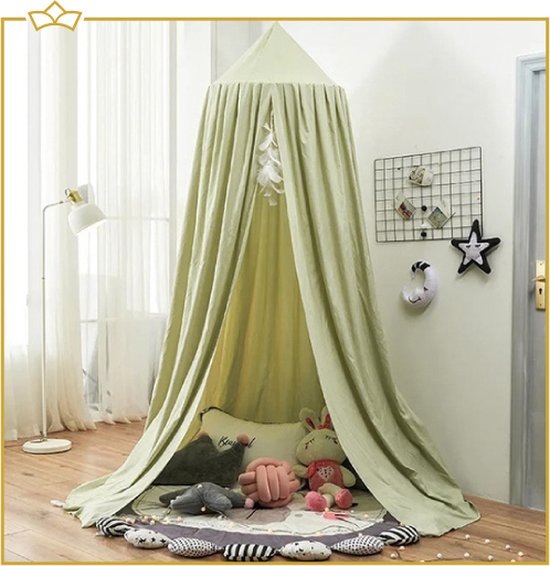 ATTREZZO® Klamboe - Hoogte 250 cm - Groen - Kinderkamer - Babykamer