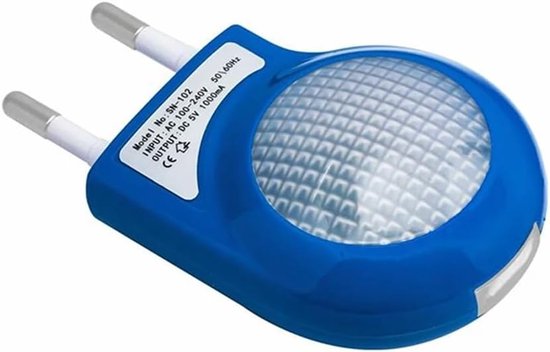 Automatisch LED Nachtlampje Slak Vorm – Lichtsensor – Wandlamp – Zacht Licht – voor Kamers en Slaapkamers – Blauw van Merkloos