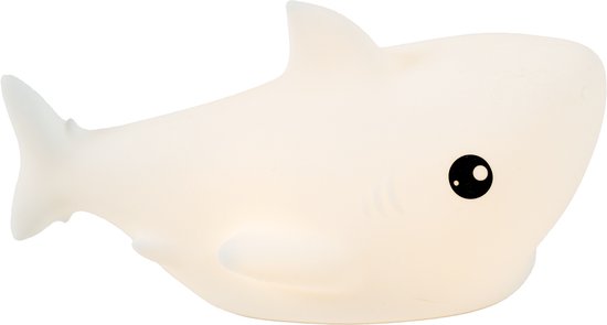 AVOID® Kinder Nachtlampje Haai – Nachtlamp Kinderen met Tikbediening – RGB LED Slaaplamp – Oplaadbaar met Timer – Siliconen Bedlamp – Wit van AVOID®