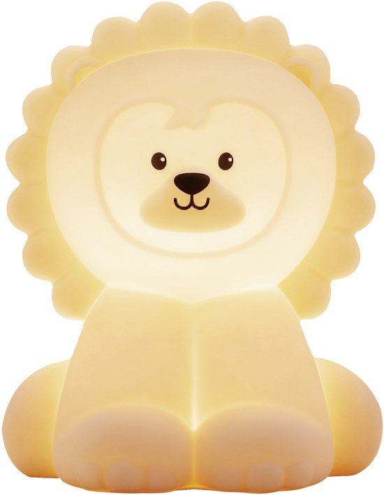 Babiem® Lucas - Nachtlampje - Nachtlamp Kinderen - Nachtlampjes Baby - Babykamer - Touch Dimbaar - 5 Standen - Oplaadbaar - Leeuw van Babiem