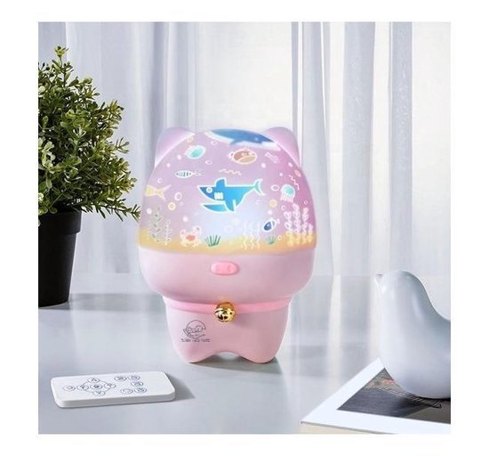 Baby and More Projector Lamp - Galaxy projector - Led Nachtlampje met Bluetoothfunctie - Sterrenprojector - Slaaphulp - Roze van Baby and More