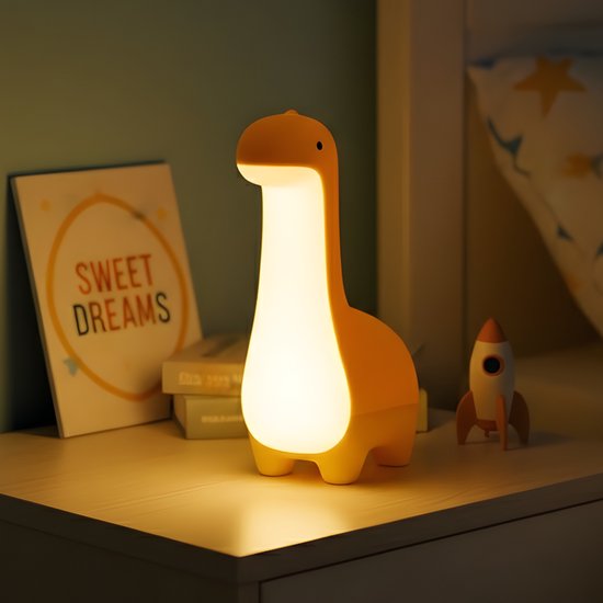Baby Dinosaurus Nachtlampje – Zachte & Oplaadbare LED Lamp – Leuke Slaapkamerdecoratie – Geboorte- of Kindercadeau van Gizzys