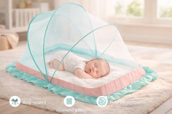 Baby Klamboe - Muggennet Baby - Inklapbaar - Klamboe baby - anti insecten