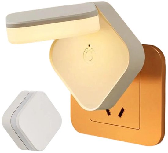 Baby LED-nachtlampje, dimbaar, tafellamp met timer en afstandsbediening, driekleurig licht, voedingslampje, slaaplampje, driekleurig licht voor de babykamer - draaibaar model met afstandsbediening en stekker van Jior。