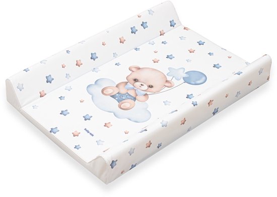 Baby Mix aankleedkussen beer 47x70 cm blauw - Aankleedmat