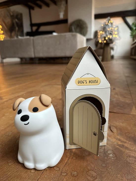Baby Nachtlampje Puppy – Zacht Siliconen Nachtlampje Kind – RGB Kleuren & Dimbaar – Veilig voor Baby & Peuter – Tikbediening – Draadloos LED Lampje – Slaaphulp – Kerst Cadeau & Kraamcadeau van Merkloos
