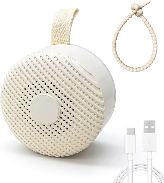 Baby Witte Ruis Machine, met 24 Rustgevende geluiden, met Nachtlampje, USB-C Oplaadbaar, 4-timer Geheugenfunctie, Draagbaar, Witte Ruismachine voor Baby, Kinderen, Volwassenen van Merkloos