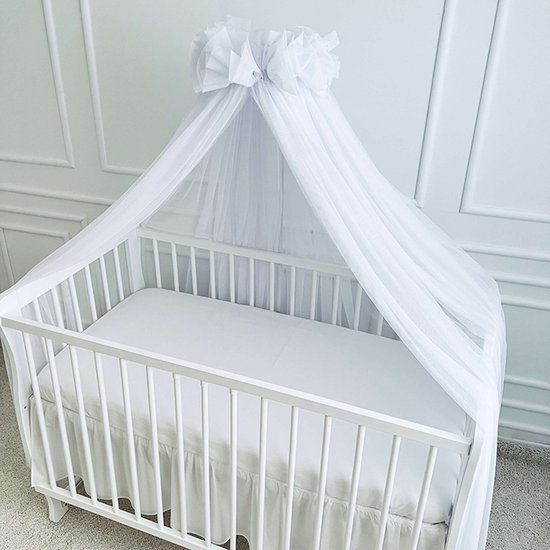 Babybam Hemeltje Voile Wit - Babysluier - Babyhemeltje voor Wiegje of Ledikant