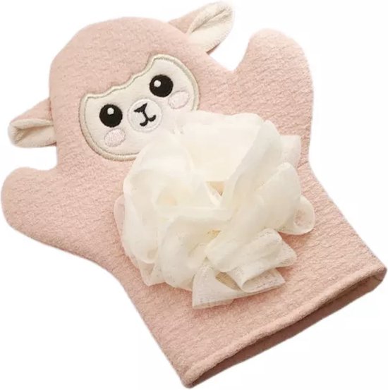 Babycure Washand | Roze | Baby Shower Gloves | Washandje voor in bad of douche van Babycure