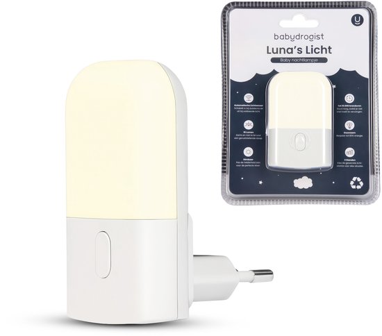 Babydrogist - Kinder Nachtlampje - Luna's Licht - Dimbaar LED - Automatisch Lichtsensor van Merkloos
