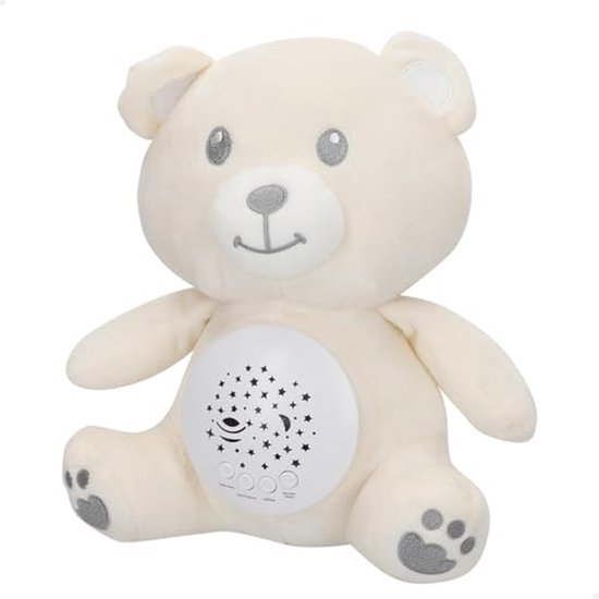 Babyprojector Sterren - Nachtlampje Pluche - Baby Slaap - Met Geluiden - 25 cm - Bruin