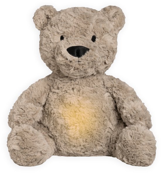 Baby's Only Bo de knuffelbeer met slaaptrainer - Baby knuffel met white noise en slimme huilsensor - Nachtlicht - Taupe van Merkloos