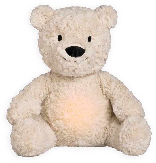 Baby's Only Bo de knuffelbeer met slaaptrainer - Baby knuffel met white noise en slimme huilsensor - Nachtlicht - Warm Linen van Merkloos