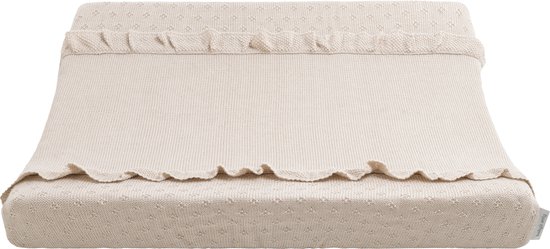 Baby's Only Gebreide baby aankleedkussenhoes - Waskussenhoes - Overtrek verzorgingskussen Mood - Warm linen - 45x70 cm