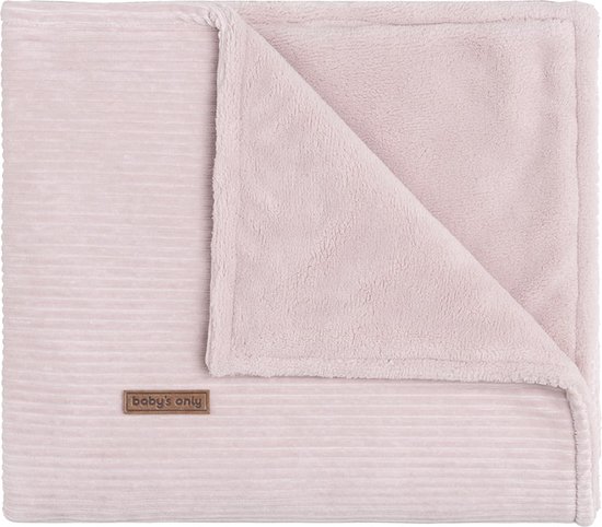 Baby's Only Ledikantdeken teddy - Baby deken Sense - Dekentje voor meisjes - 2.6 TOG - 100x135 cm - Oud Roze - Rib corduroy stof - Herfst & winter deken van Baby's Only