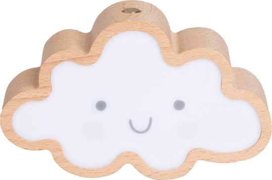 Baby's Only Nachtlampje Wolk Wonder - Nachtlampje Babykamer - Lampje met USB-aansluiting - Gemaakt van hout met het FSC keurmerk - Met slaapmuziek van Baby's Only