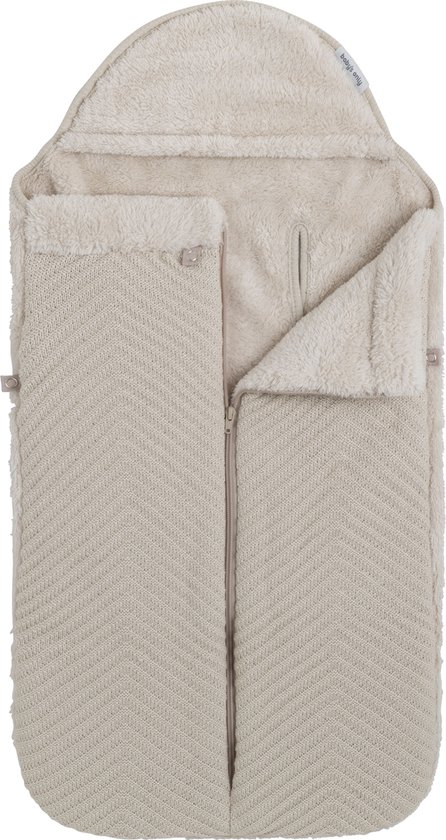 Baby's Only Voetenzak autostoel 0+ Grace - Warm Linen - Geschikt voor drie- en vijfpuntsgordel - Universeel in gebruik van Baby's Only