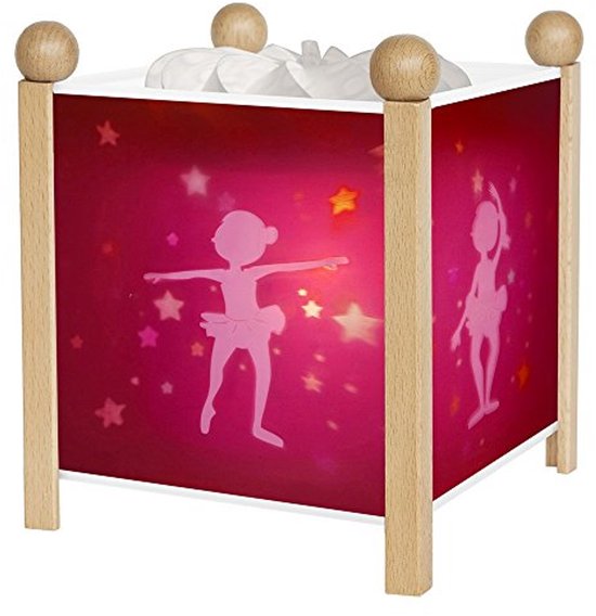 Ballerina Nachtlampje - Magische Lantaarn voor Peuters - Geanimeerde Afbeeldingen en Rustgevend Licht - Ideaal Geboortegeschenk van Merkloos