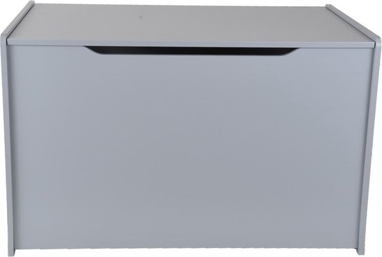 Bandits & Angels Houten Speelgoedkist Opbergkist XL Grijs - Veilige Sluiting met Gasveer - Afmeting 80x50x50 cm - Grijze Speelgoedkist voor Kinderkamer